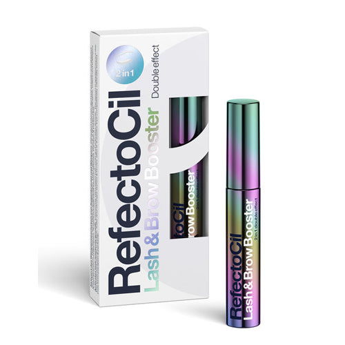 Refectocil Lash and Brow Booster For up to 56% longer lashes as well as thicker and broader brows with fewer gaps.