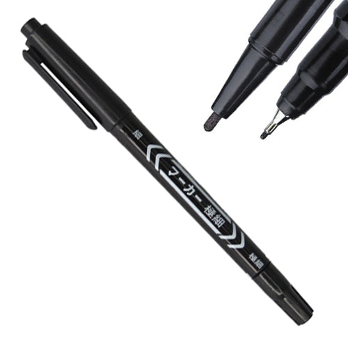 Dual Sided Skin Marker Pen Black for microblading