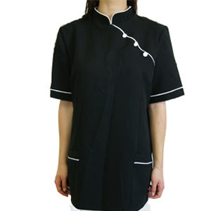 Chinese Collar Top - Black/White (We do not keep stock of all sizes)