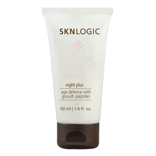 SKN Logic Night Plus is a treatment cream with growth factor peptide and Hyaluronic acid that combats prematurely-ageing skin conditions while it repairs and protects.