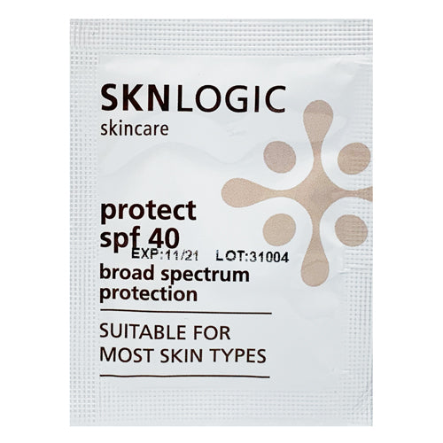 SKN Logic Protect SPF 40 with Raspberry extract Sample sunscreen for all skin types