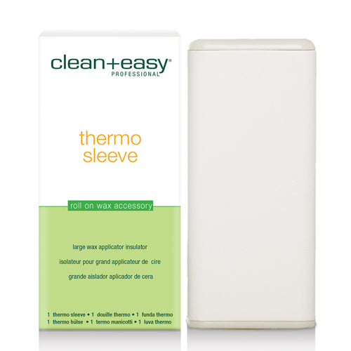 Clean+easy Waxing Thermo Sleeve use to insert wax roller cartridges to protect hands and ensure heat retention 