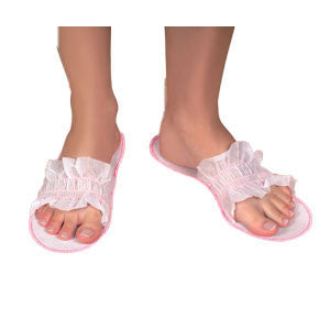 Woven Elastic Slippers Pair