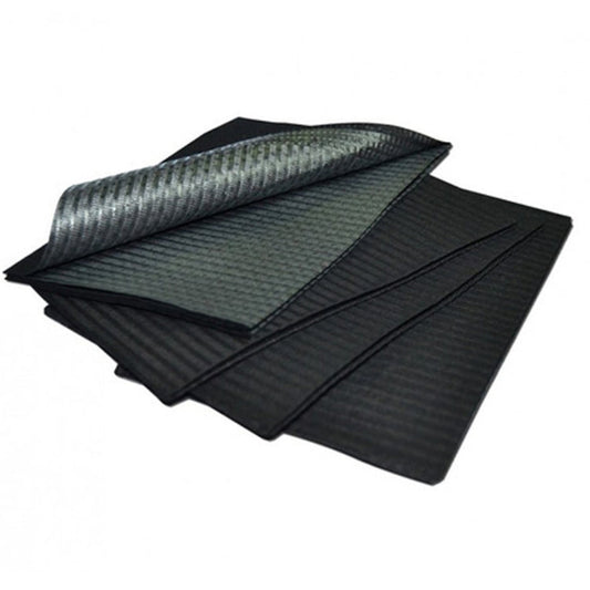 Z735 Manicure Table Protective Towels | Black Nail Table Protective Towels Packed in 50's with one side plastic coated (waterproof) and other ribbed paper fabric